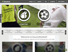 Tablet Screenshot of bouncefootball.com